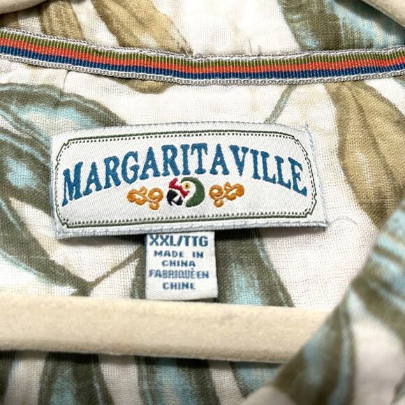 MARGARITAVILLE Men’s Palm Tropical Cotton Short Sleeve Shirt XXL - Picture 3 of 6